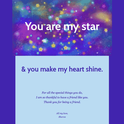 You Are My Star eCard